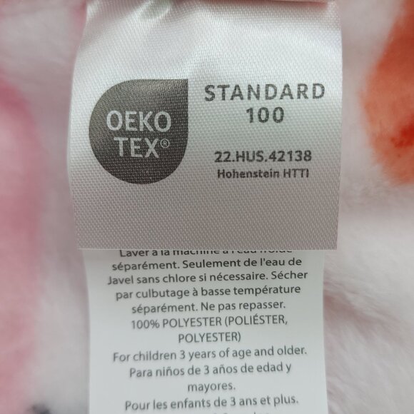 Strawberry Shortcake Plush Throw Blanket 50"x70" Pink White Striped Polyester - Picture 10 of 12